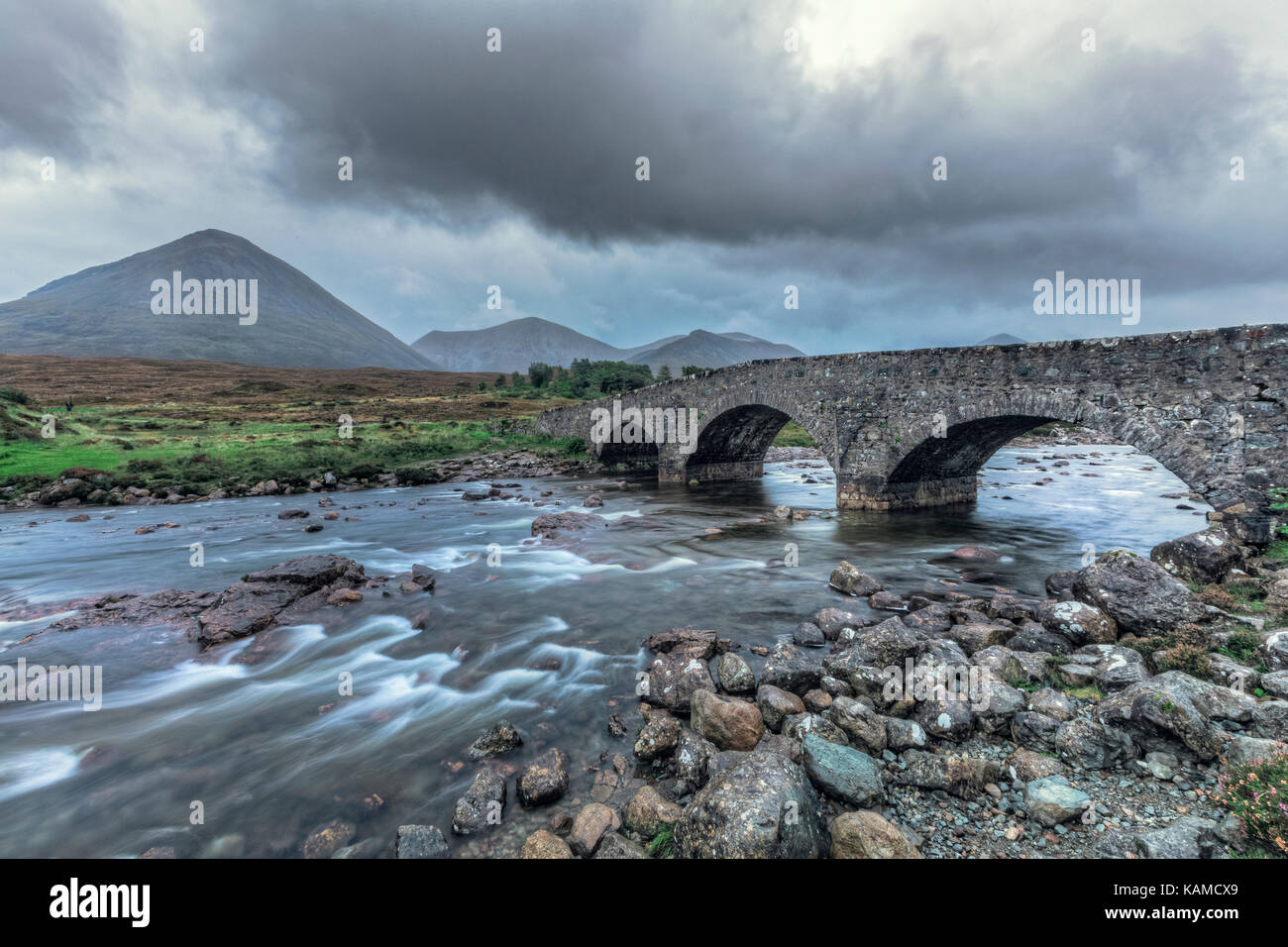 Sligachan, Cuillins, Isola di Skye, Scozia, Regno Unito Foto Stock