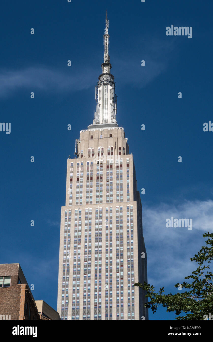 Empire State Building di New York City, Stati Uniti d'America Foto Stock