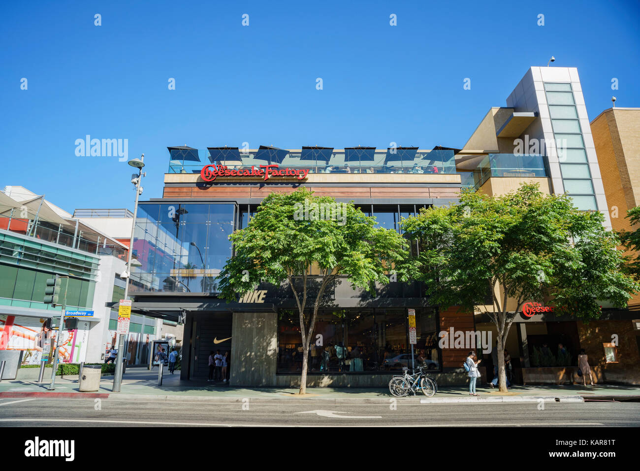 Santa Monica, giu 21: Nike e la torta di formaggio sulla fabbrica giu 21, 2017 a santa monica, nella contea di Los Angeles, california, Stati Uniti Foto Stock