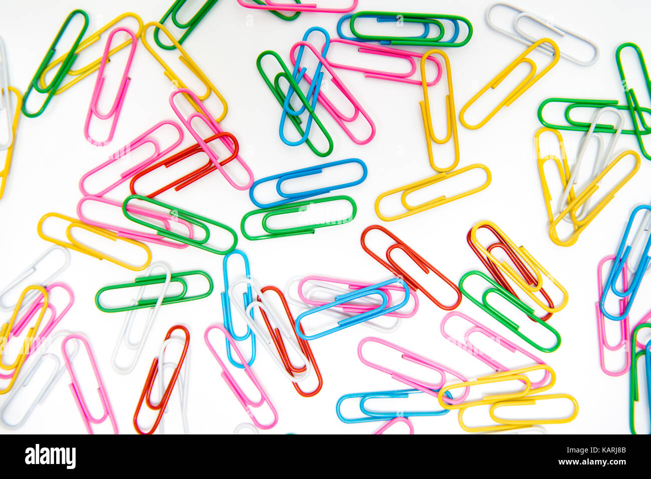 Fascetta colorata collezione isolati su sfondo bianco. Foto Stock