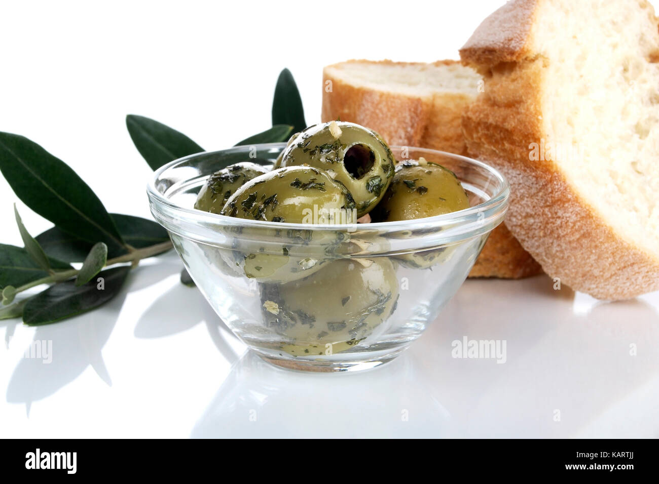 Geesthacht, olive con pane, oliven mit brot Foto Stock
