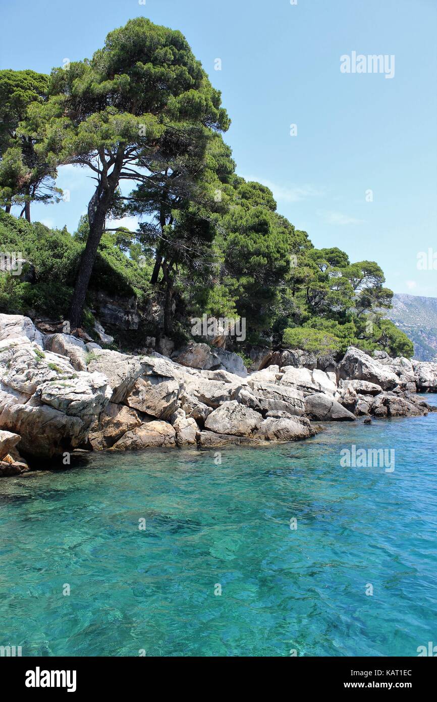 Acque cristalline del mare adriatico , Makarska, Croazia Foto Stock