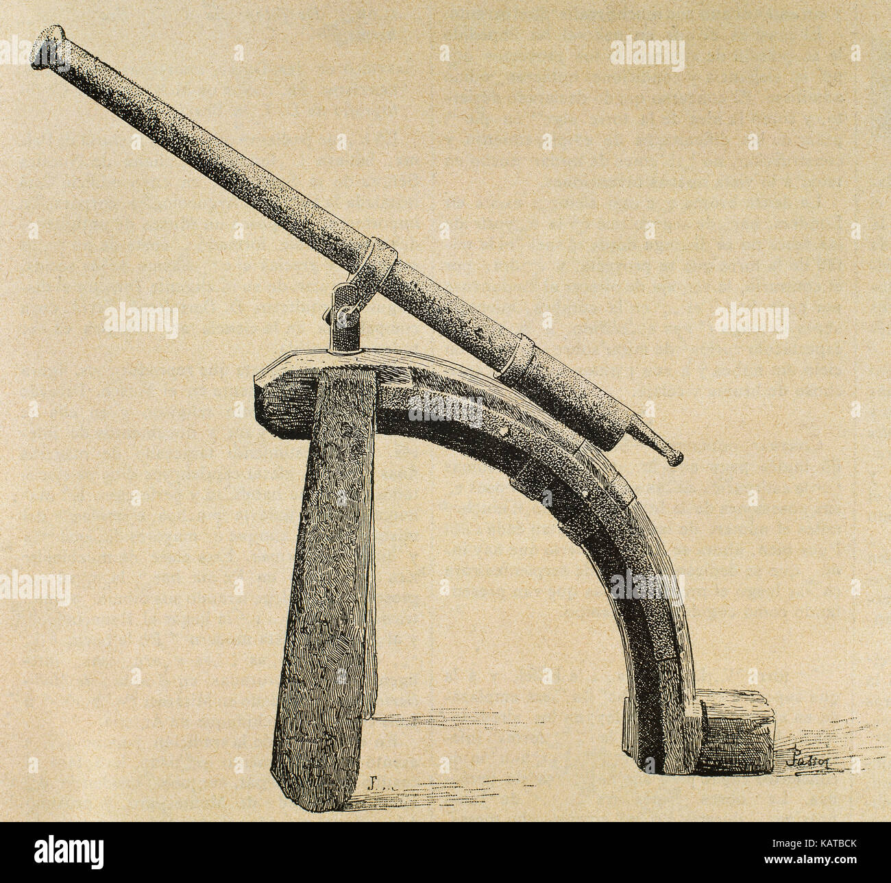 Culverin. Il XVI secolo. Incisione. 'La Ilustracion', 1890. Foto Stock