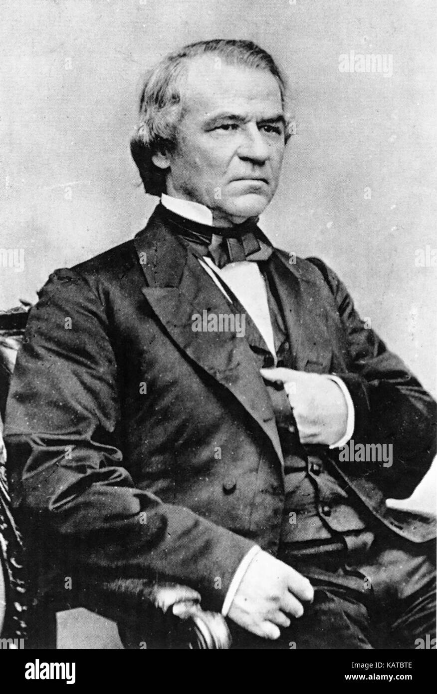 Andrew JOHNSON (1808-1875) 17th Presidente degli Stati Uniti nel 1859 Foto Stock