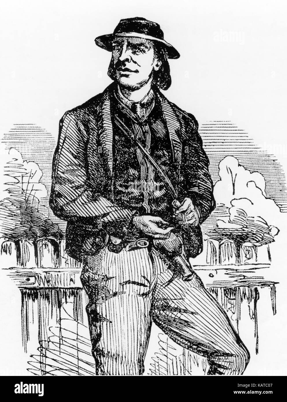 John GILBERT (1842-1865) bushanger canadese-australiano dalla notizia illustrata di Sydney, 16 giugno 1865 Foto Stock