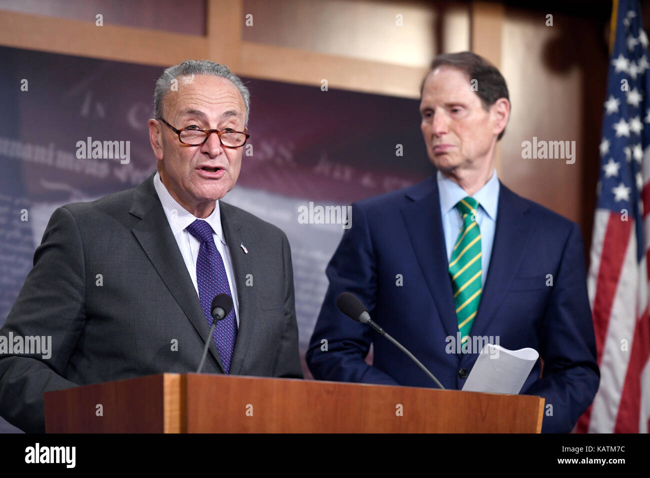 Washington DC, Stati Uniti. 27th settembre 2017. Chuck Schumer