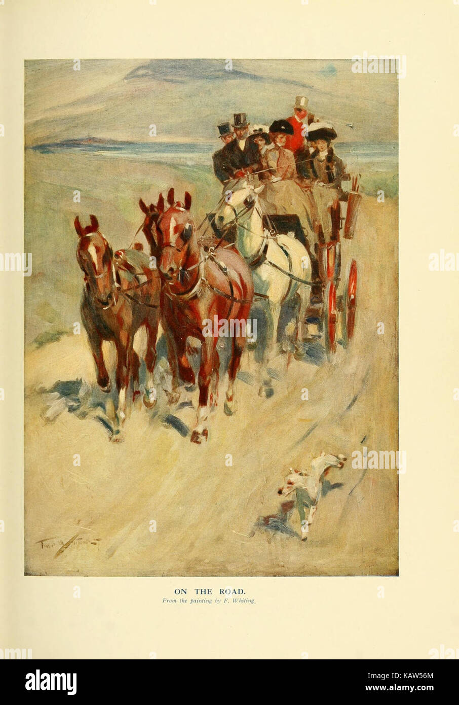 Un'illustrazione dettagliata di *The New Book of the Horse* che mostra gli sport equini e le pratiche di equitazione, catturando l'eleganza e la tecnica impiegata nel maneggiare i cavalli in varie attività. Foto Stock