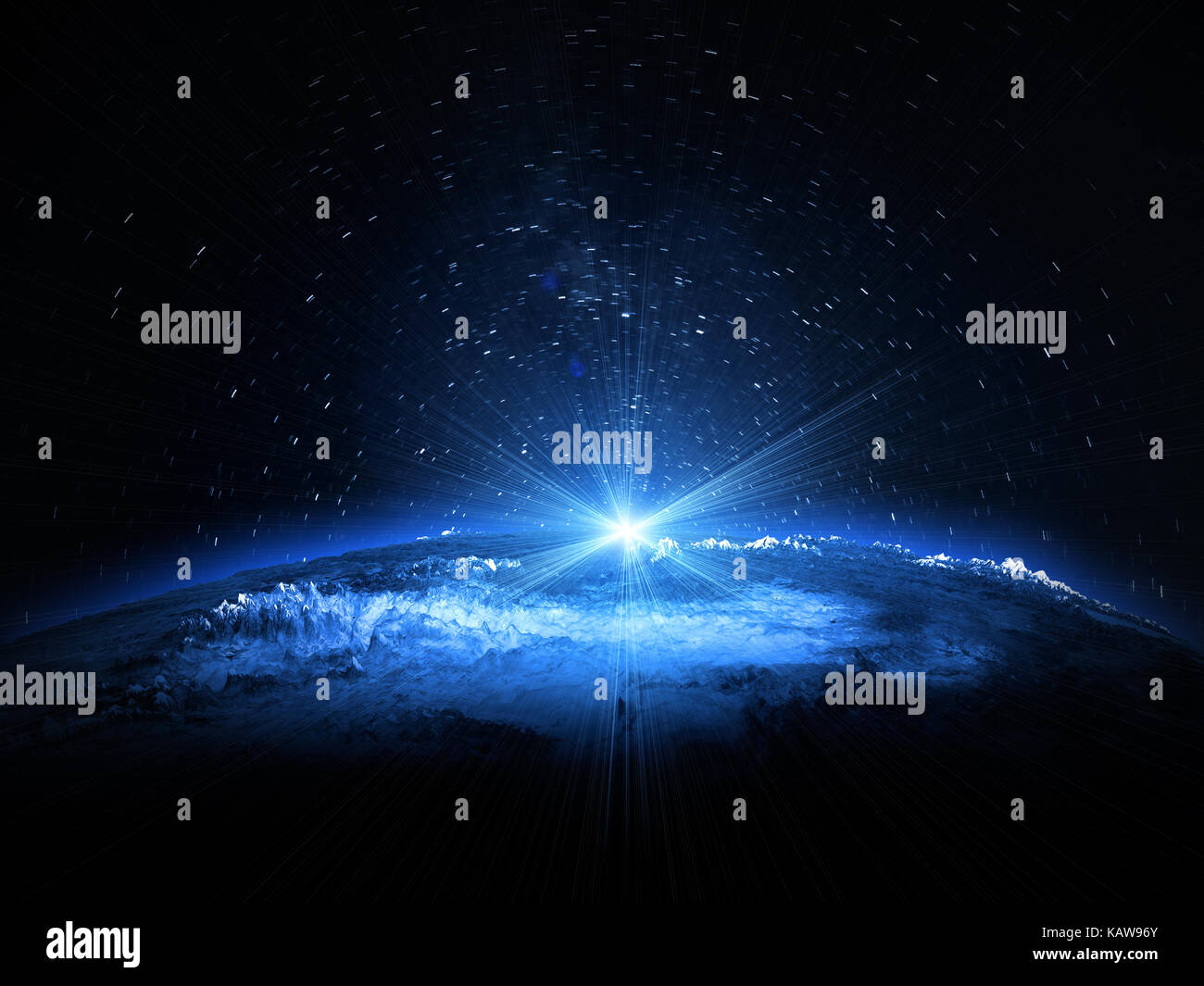 Pianeta Terra. elementi di questa immagine fornita dalla NASA il rendering 3D Foto Stock