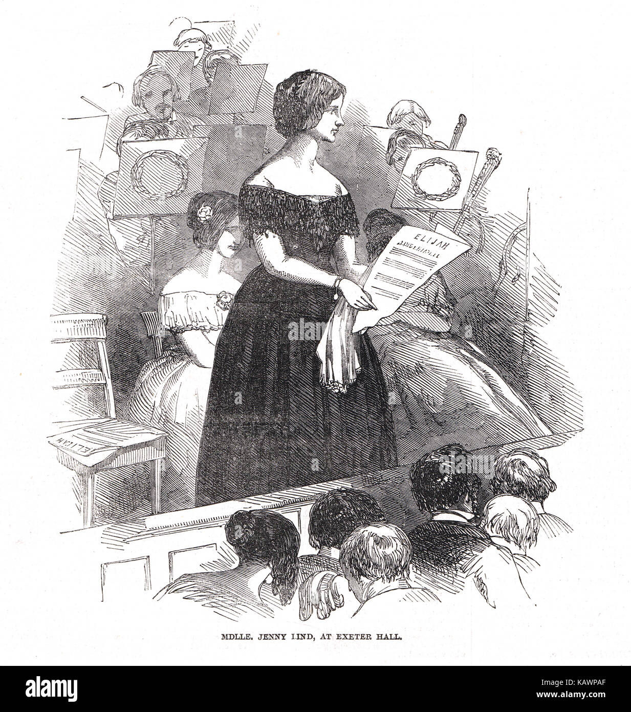 Jenny Lind, l'Usignolo svedese a Exeter Hall, 1848 Foto Stock