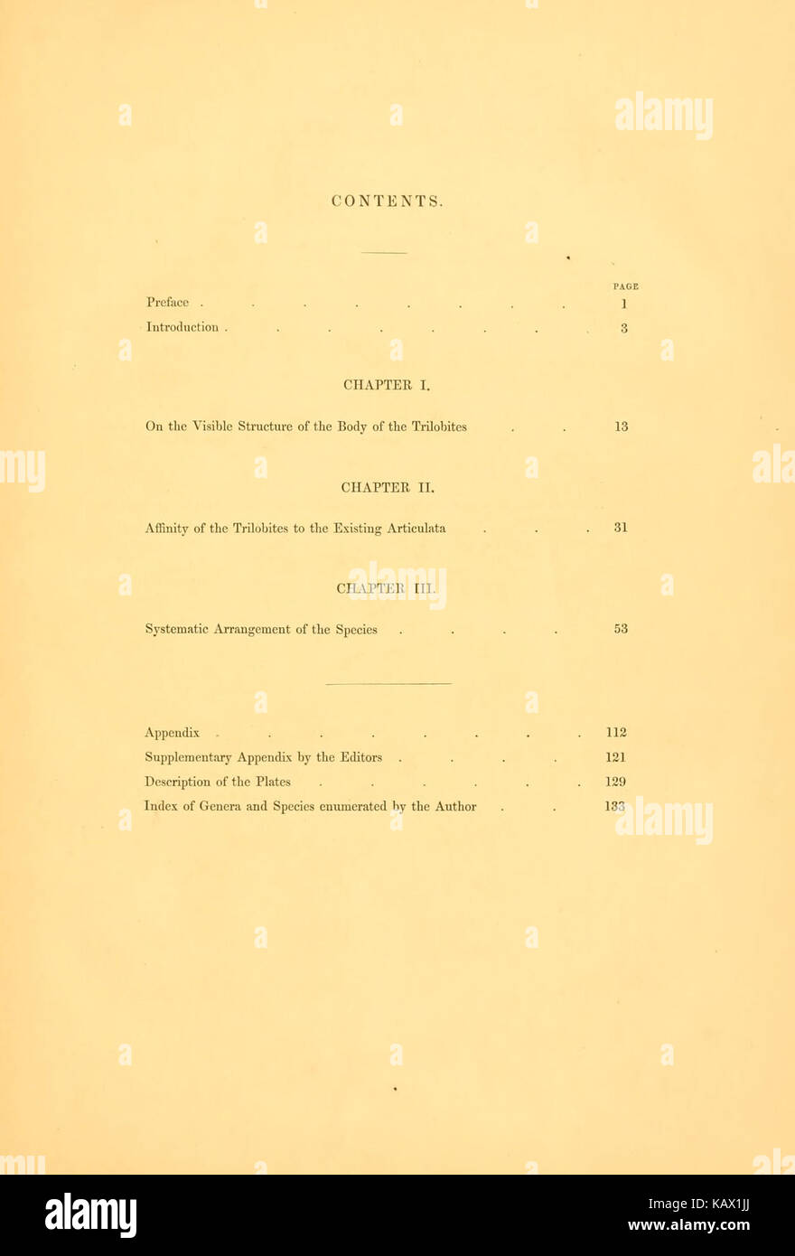 L'organizzazione di trilobiti, dedotta dal loro affinità vivente BHL9667799 Foto Stock
