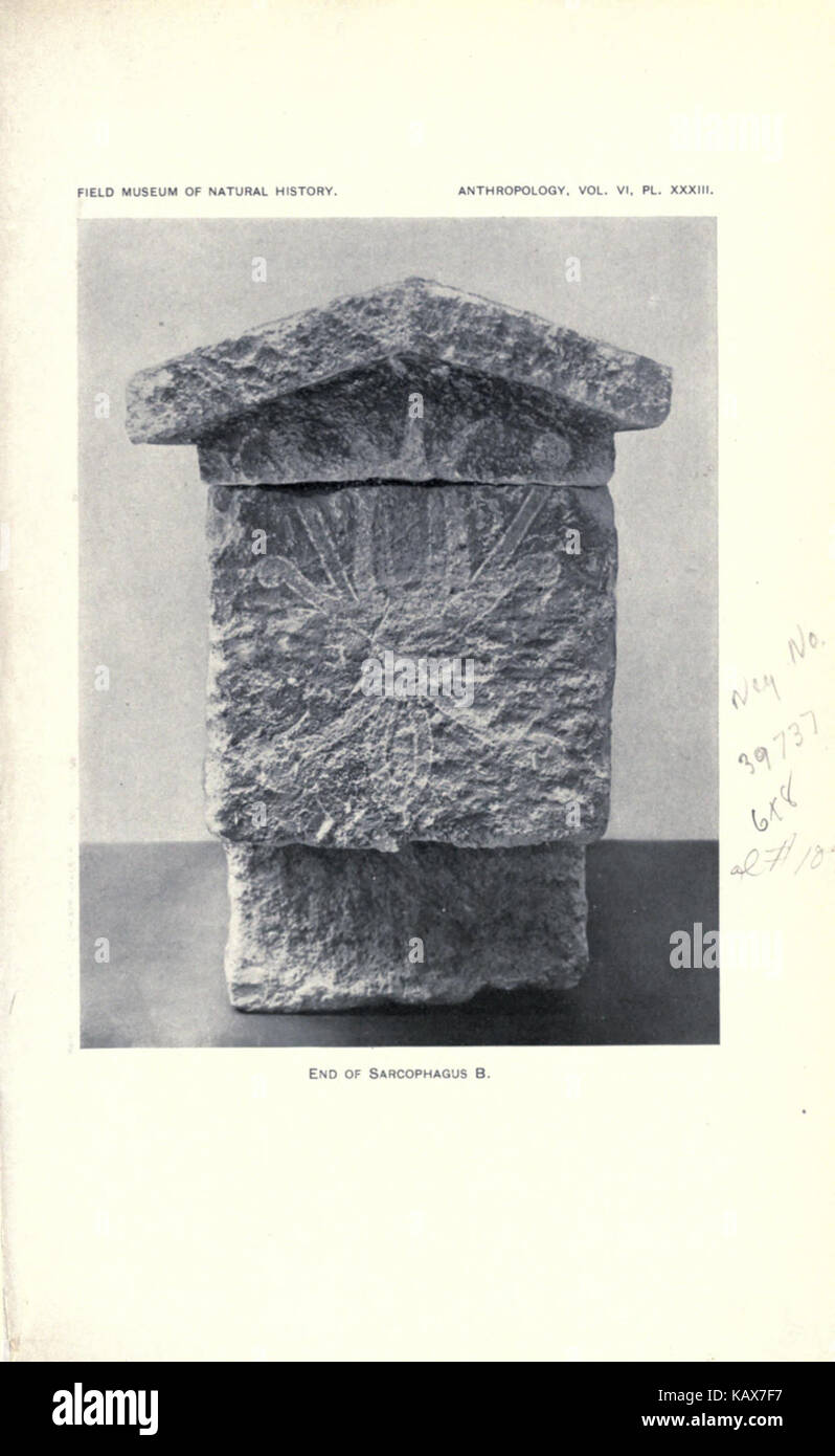 Tre dipinta etrusca sarcofagi (pagina 81) BHL4259746 Foto Stock