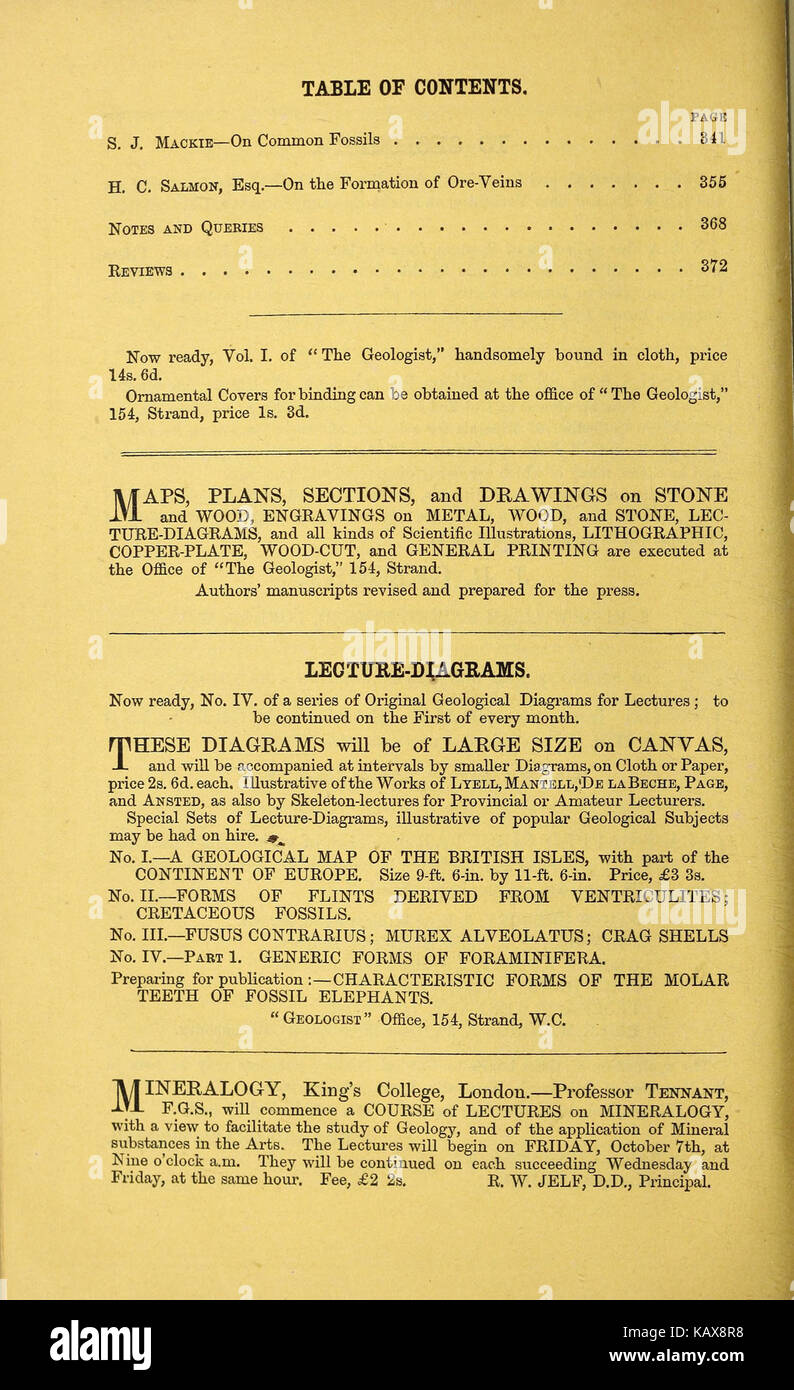 Una rappresentazione di un geologo impegnato in lavori sul campo, probabilmente esaminando rocce o depositi minerali, tipica delle indagini e degli studi geologici tra la fine del XIX e l'inizio del XX secolo. Foto Stock