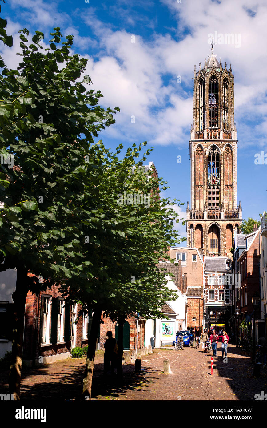 Trecentesca torre della chiesa Dom nella città di Utrecht, Paesi Bassi Foto Stock