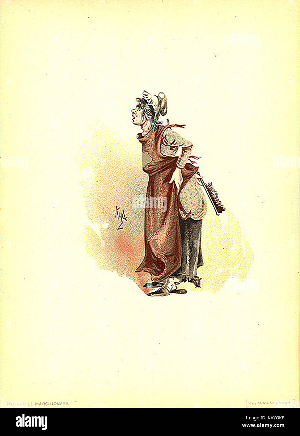 La Marchesa 1889 Dickens il vecchio negozio di curiosità carattere per Kyd (Joseph Clayton Clarke) Foto Stock