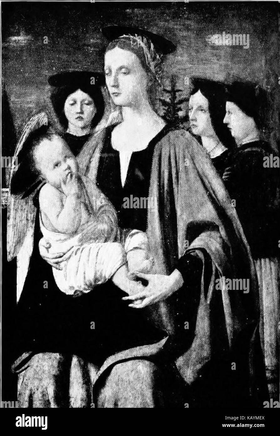 La Vergine e il Bambino e tre angeli di Piero della Francesca31924015606043 cu 0136 Foto Stock