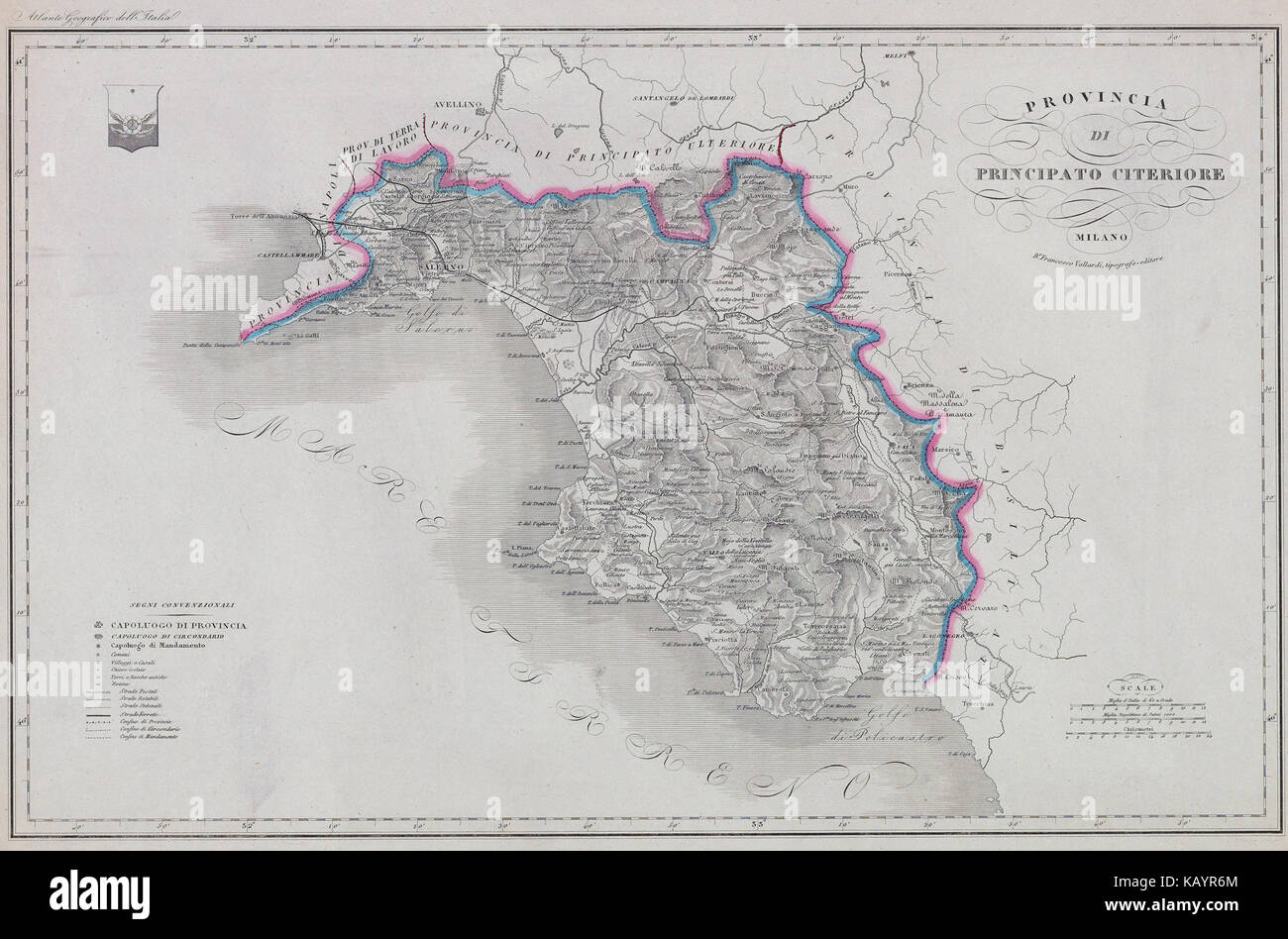 cartina della provincia di salerno