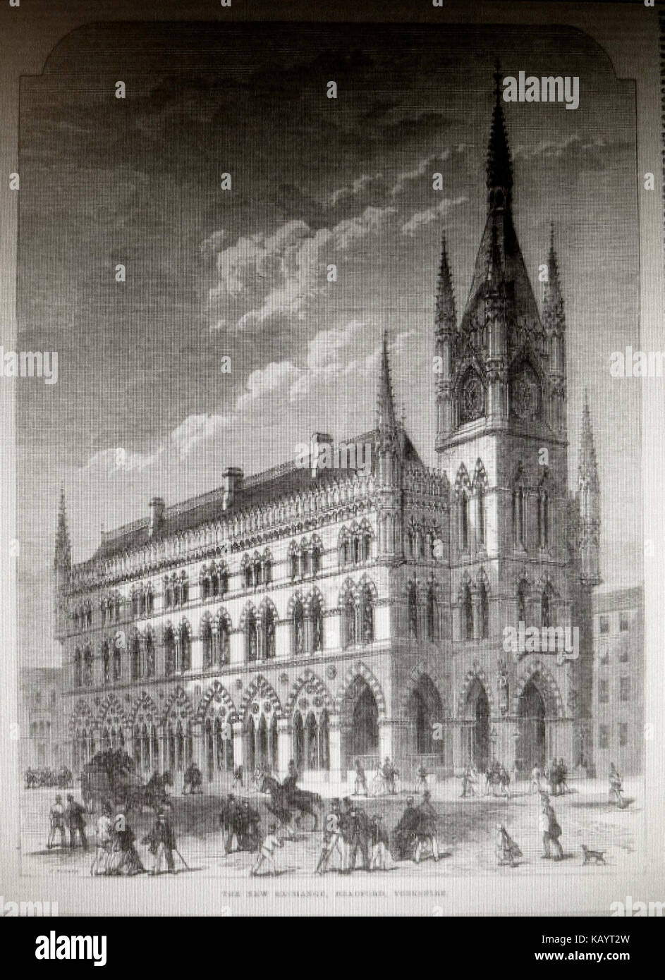 Wool Exchange Bradford 1867 Foto Stock