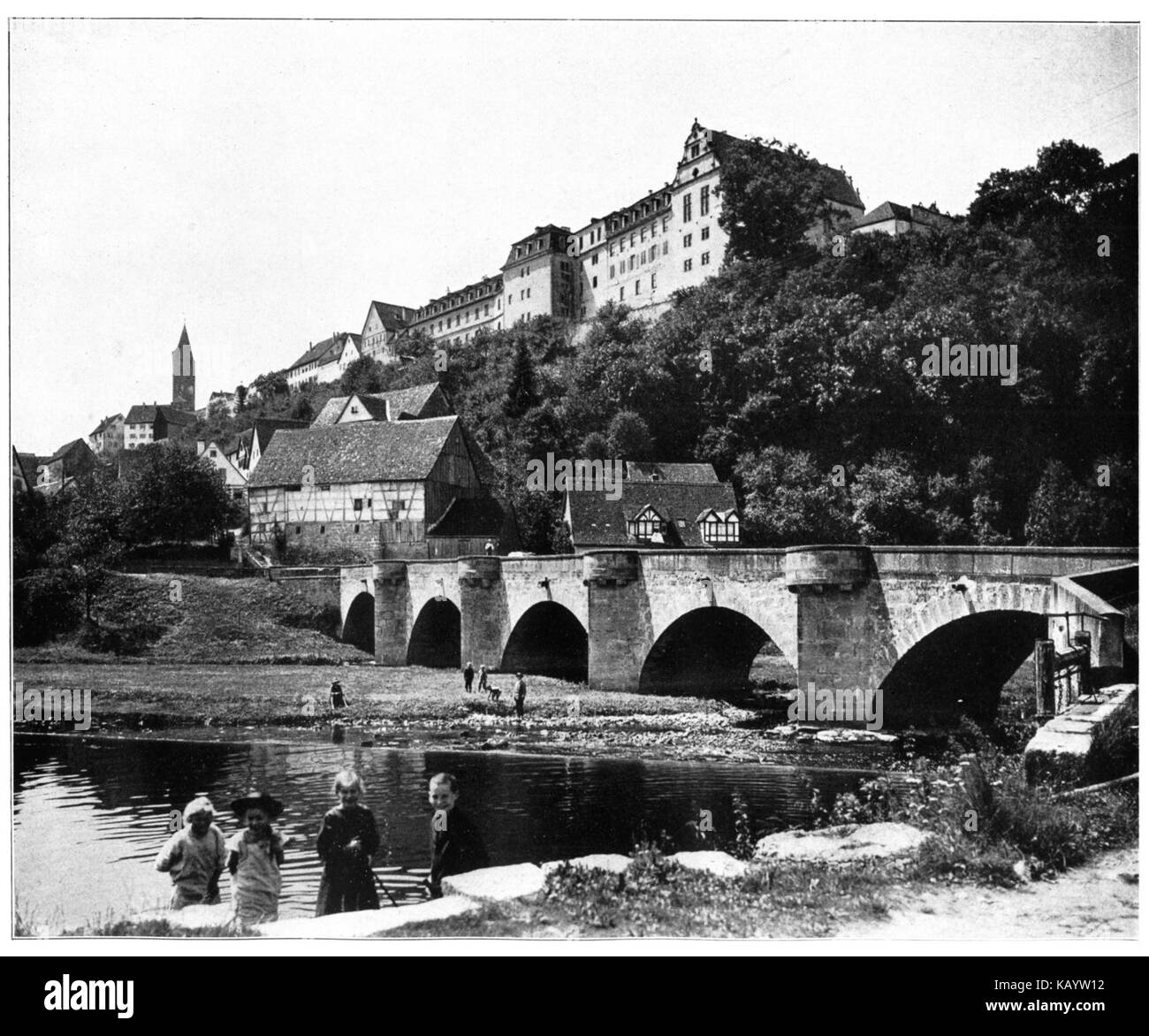 Unser Land 1925 B30, Kirchberg an der Jagst, von der Trappen Foto Stock