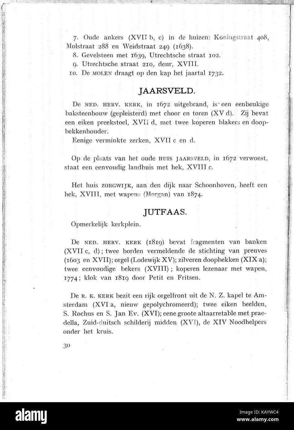 Voorloopige lijst der Nederlandsche monumenten van geschiedenis en kunst vol 01 p 030 Foto Stock