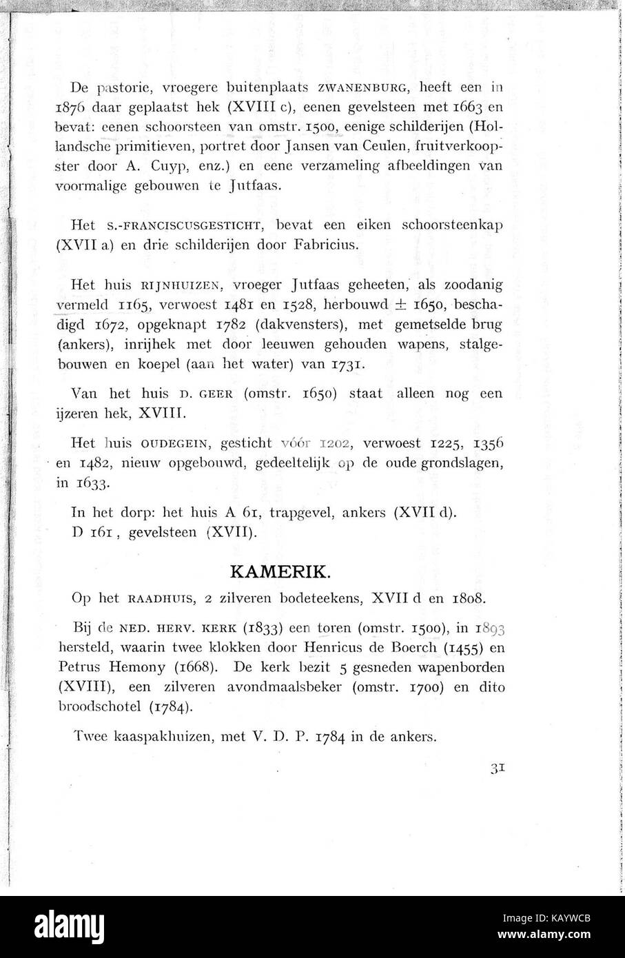 Voorloopige lijst der Nederlandsche monumenten van geschiedenis en kunst vol 01 p 031 Foto Stock
