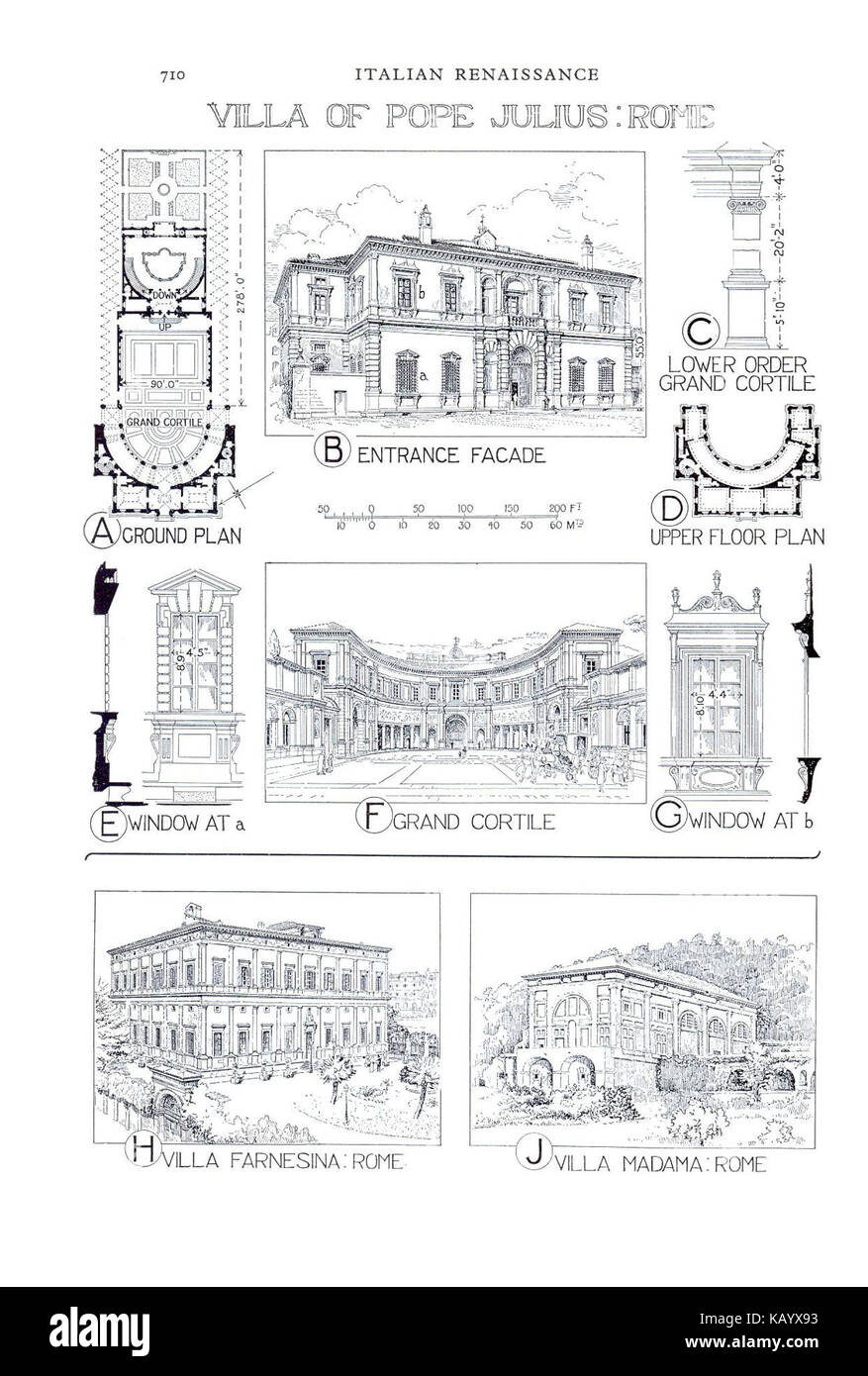 Villa di Papa Palazzo Farnese, Villa Madama (Roma), Julius 710 Foto Stock