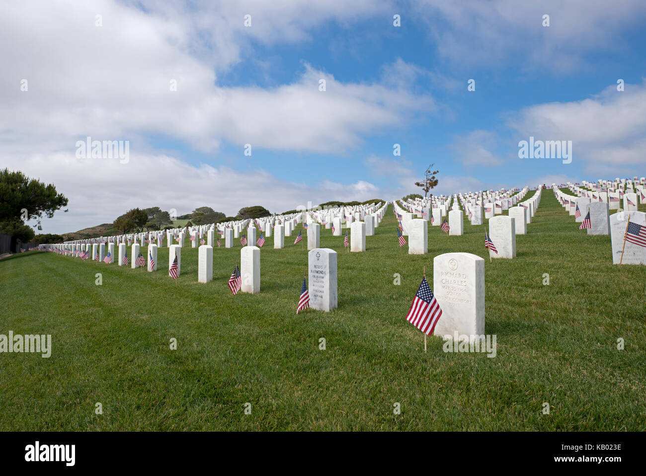 Fort Rosecrans Cimitero Nazionale, San Diego, California, Stati Uniti d'America Foto Stock