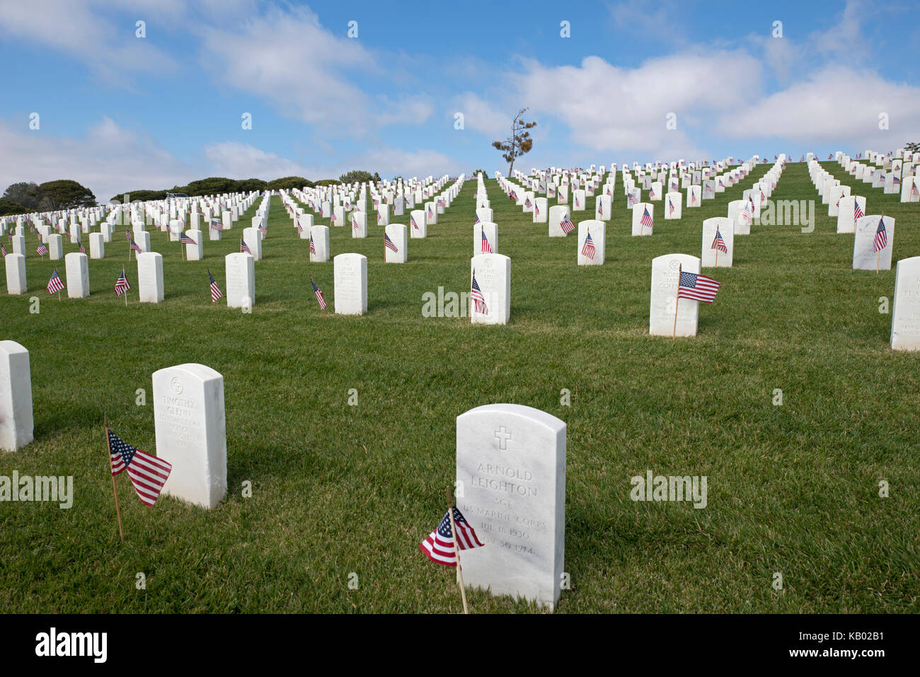 Fort Rosecrans Cimitero Nazionale, San Diego, California, Stati Uniti d'America Foto Stock