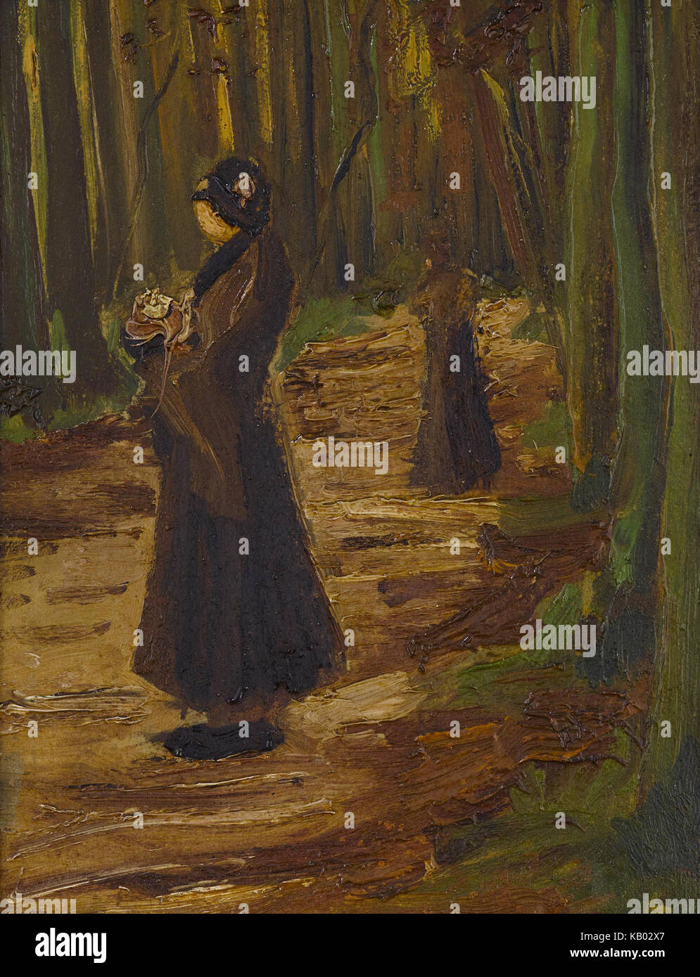 Due donne in un legno di Vincent Van Gogh (1853 1890) 12 1 4 x 9 7 16a. (31 x 24cm) Foto Stock