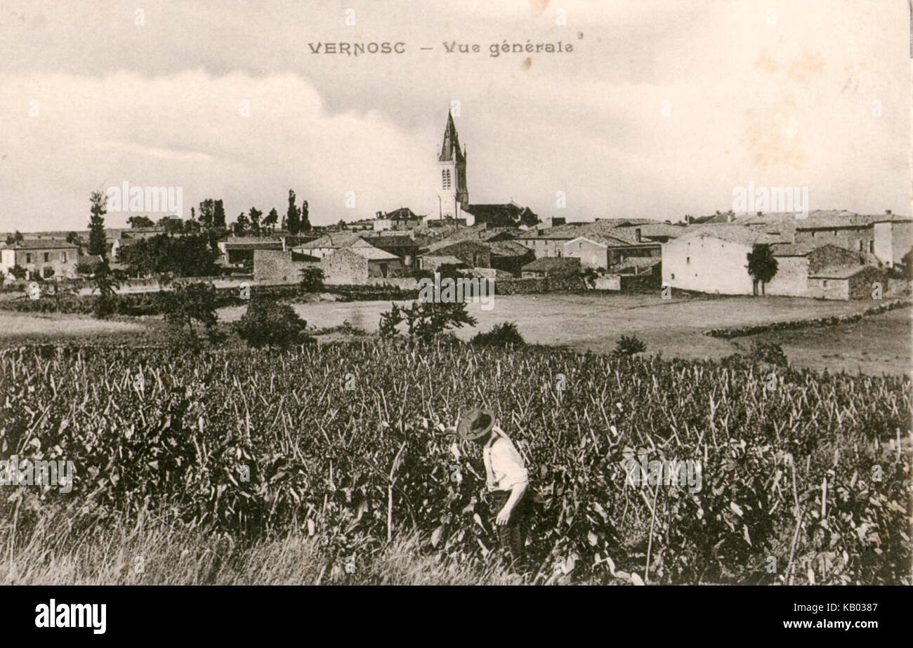 Vernosc vigneron CPA Foto Stock
