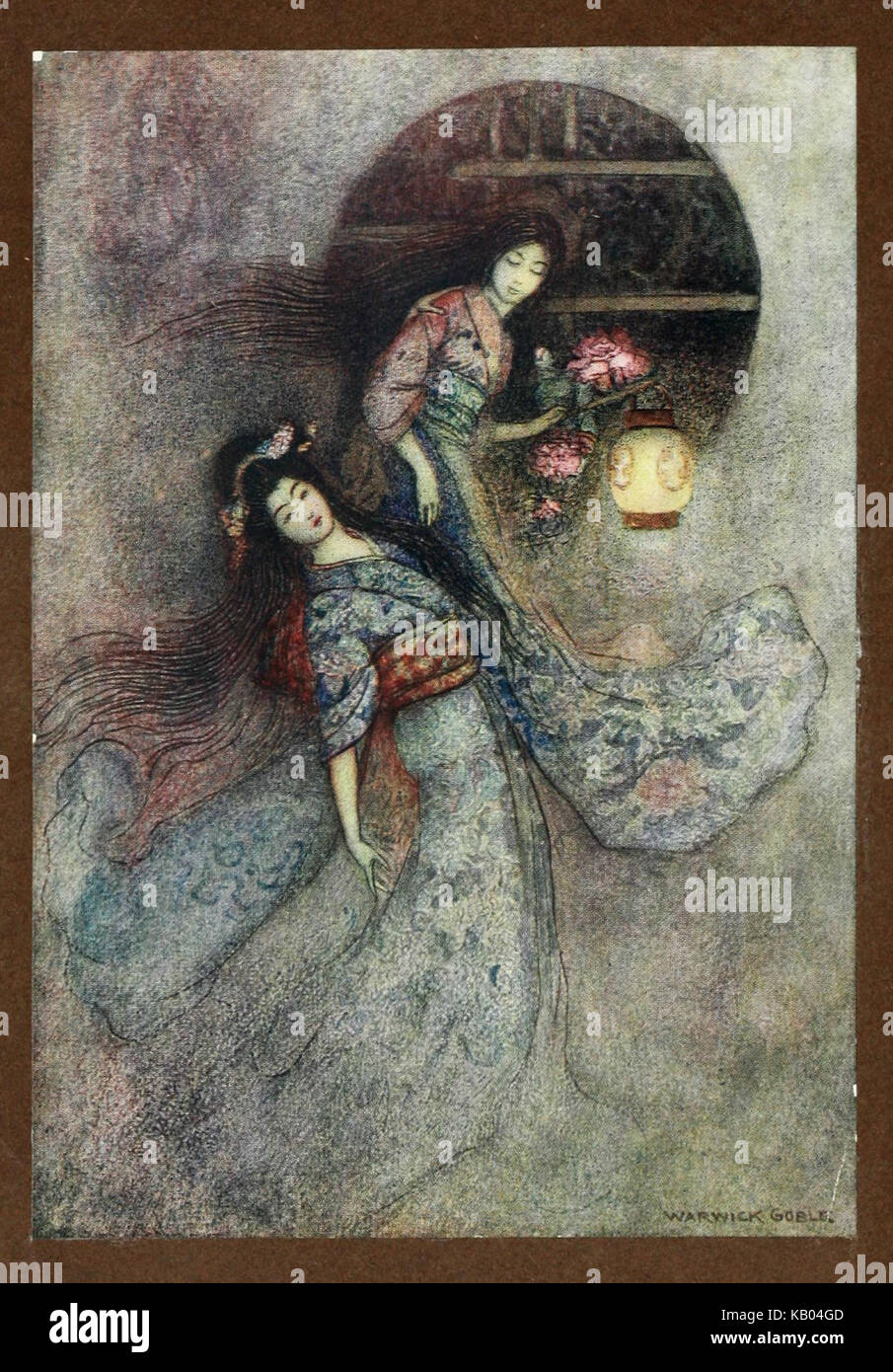 La Peonia lanterna, da Warwick Goble Foto Stock