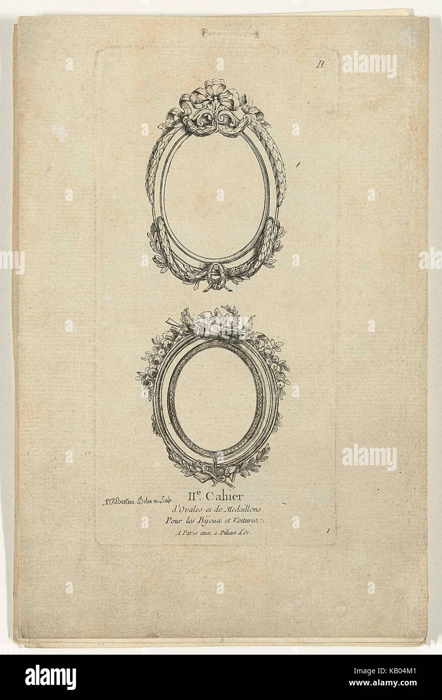 Twee ovale omlijstingen Foto Stock