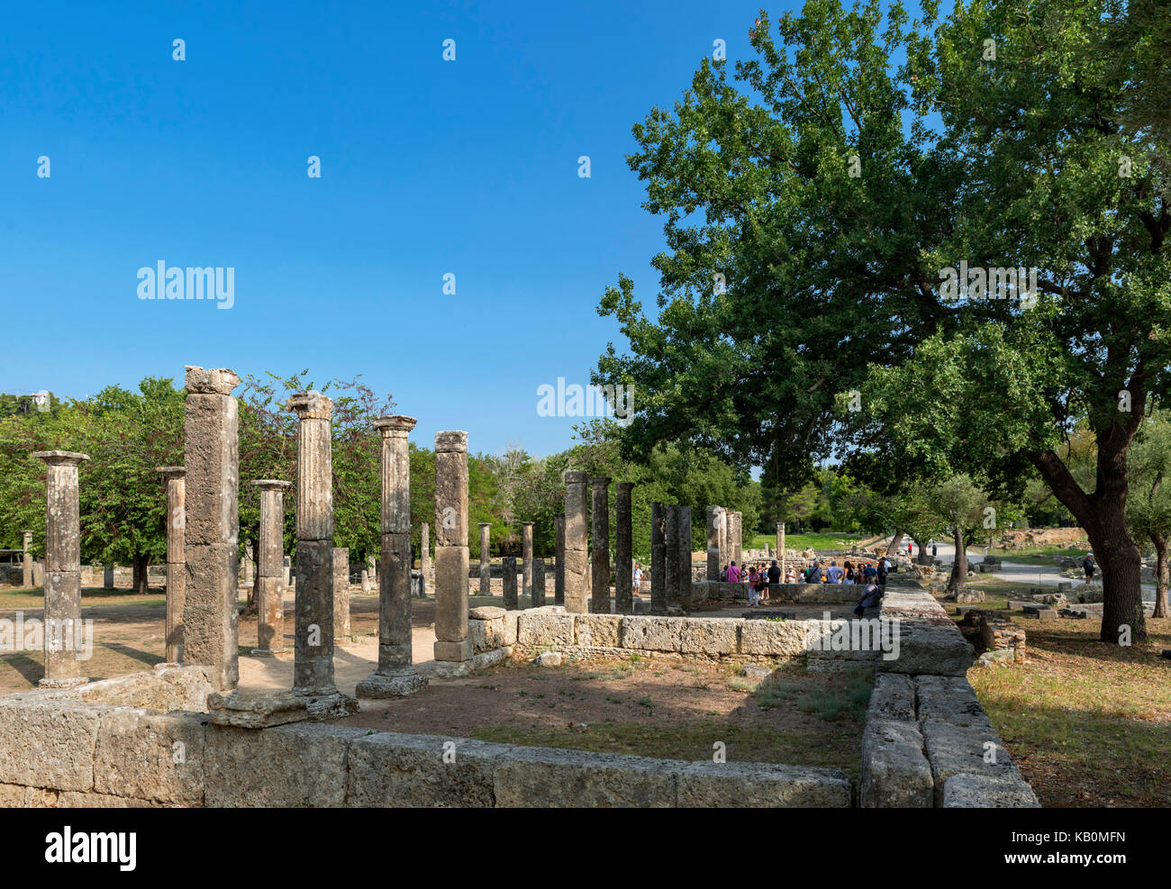 Il Palaestra a Olympia, Pelopponese, Grecia Foto Stock