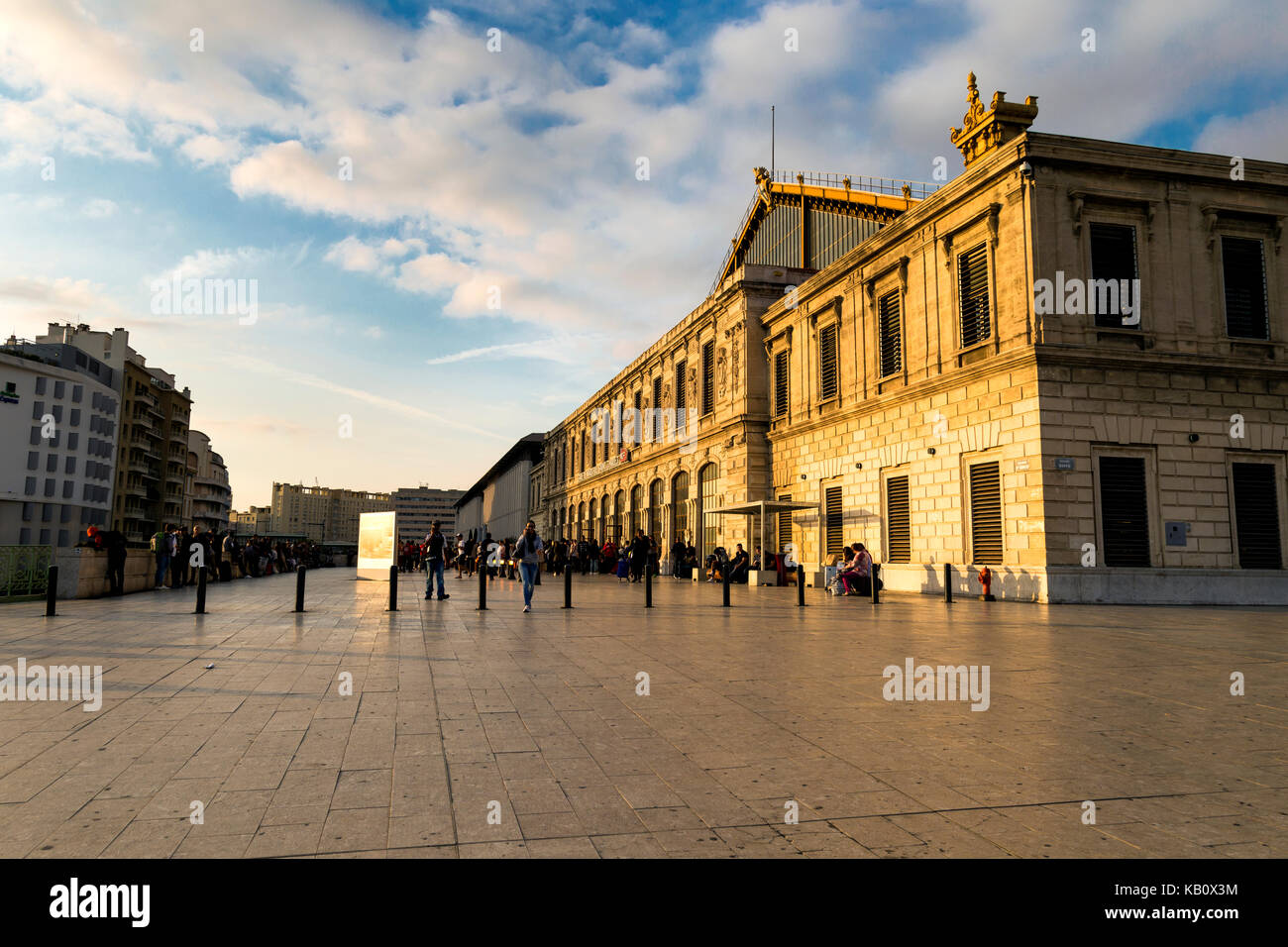 Stazione ferroviaria edificio Gare de Marseille-Saint-Charles, Marsiglia, Francia Foto Stock