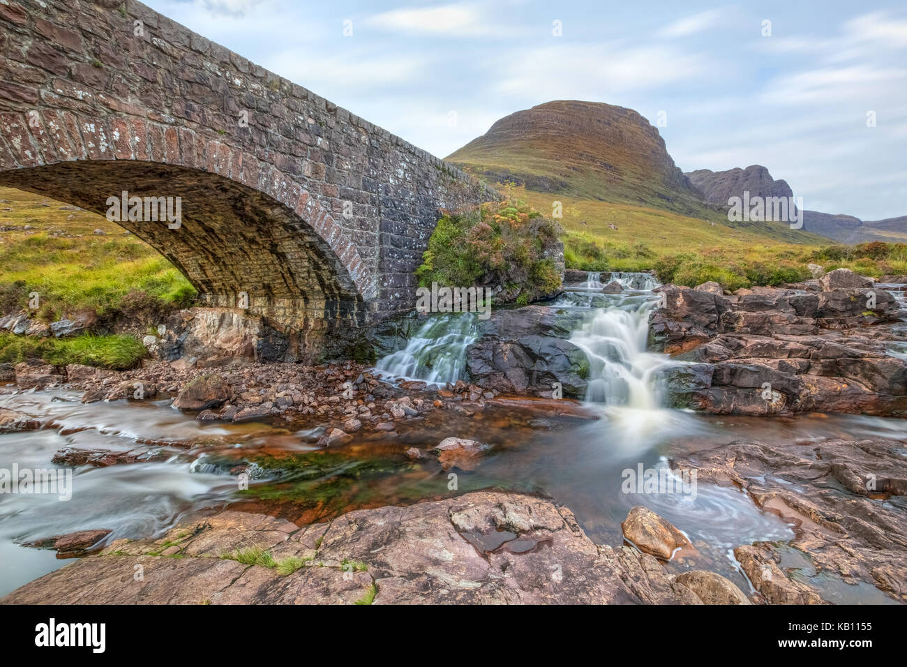 Russell Burn, Applecross, Bealach na Ba, Highlands, Scozia, Regno Unito Foto Stock