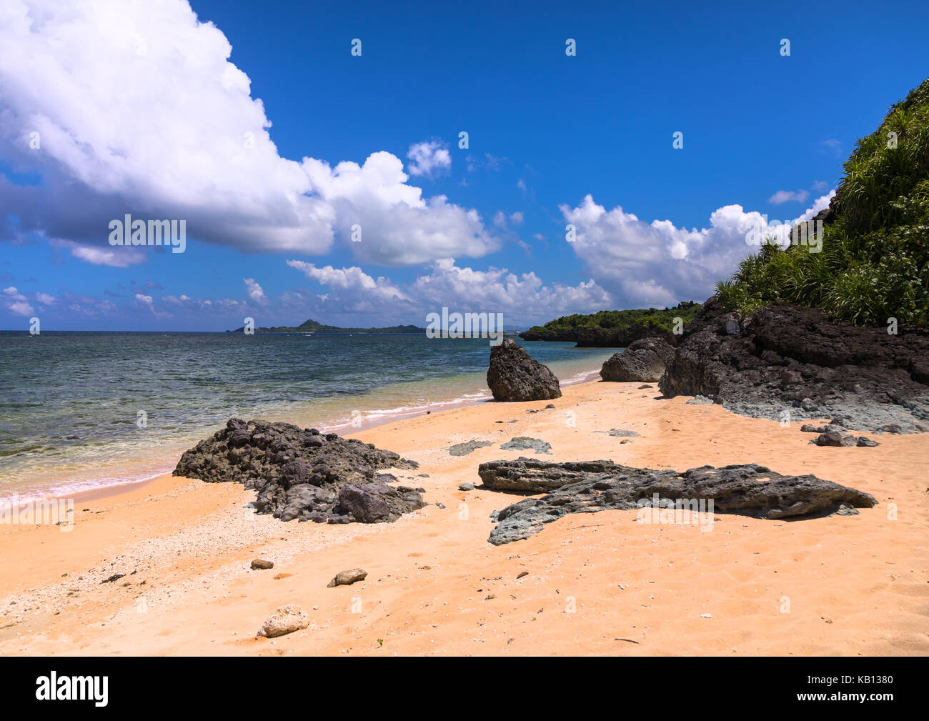 Svuotare uganzaki north beach, isole yaeyama, ishigaki, Giappone Foto Stock