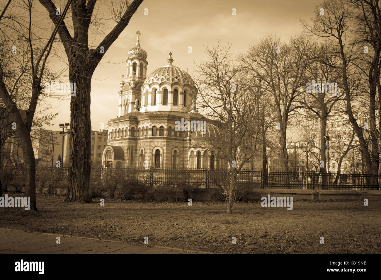 Chiesa ortodossa nella città di Łódź, Polonia Foto Stock