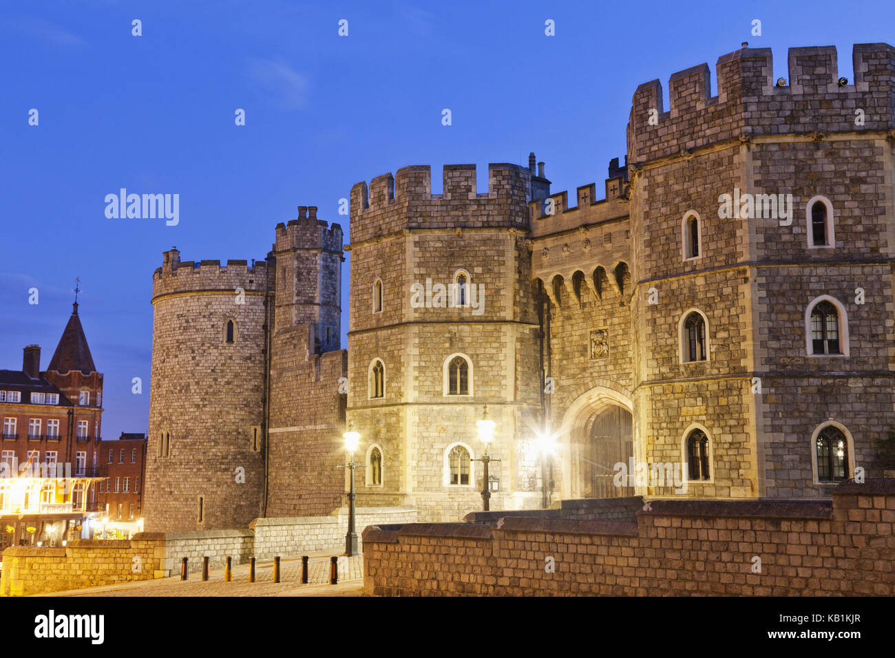 Inghilterra, berkshire, Windsor, il castello di Windsor, crepuscolo, Foto Stock