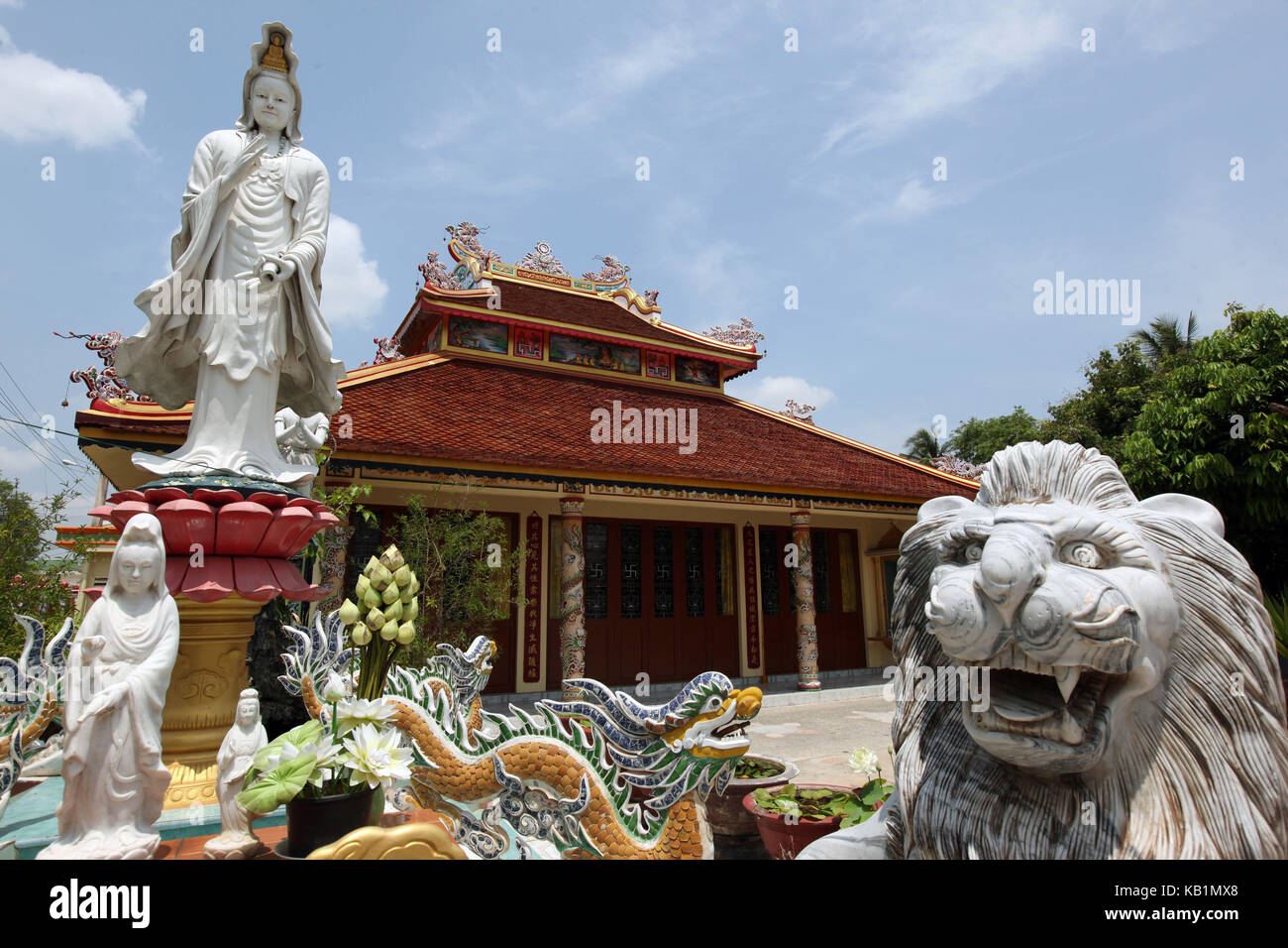 Asia, Sud-est asiatico, Laos, centralmente il laos, Savannakhet, il tempio Cinese tempio, Foto Stock