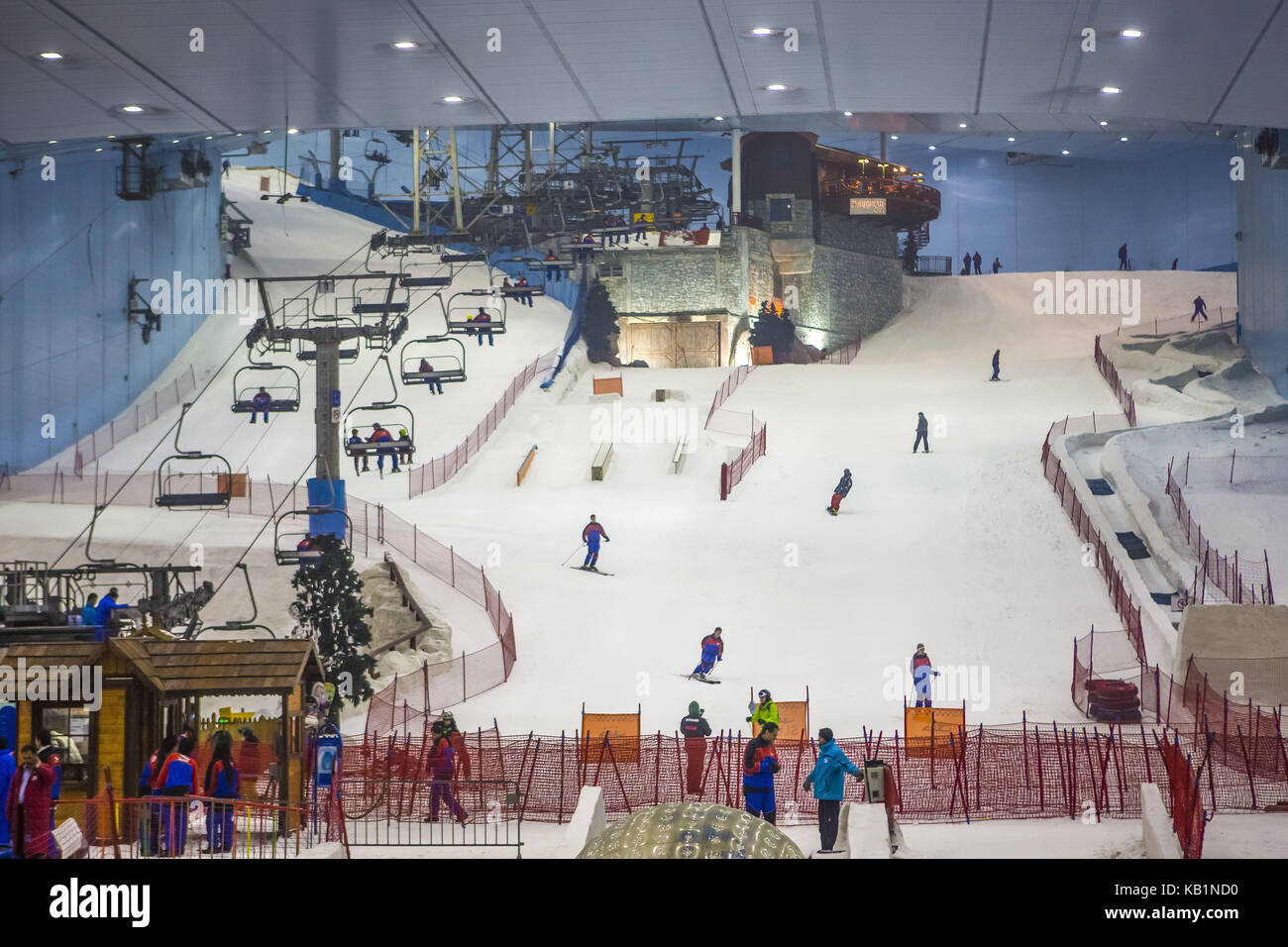 Ski Dubai hall, centro commerciale degli Emirati, dubai, Foto Stock