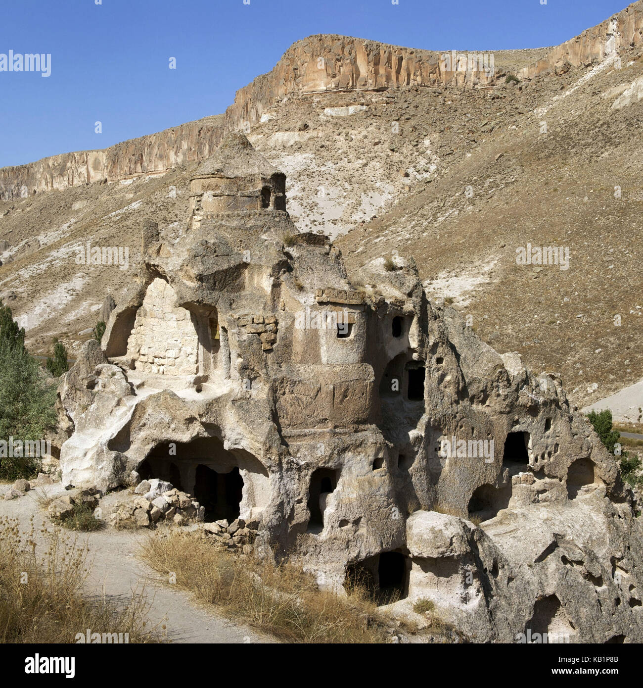 Turchia, Anatolia centrale, Cappadocia, valle di Soganli, chiesa di Kubbeli, la chiesa a cupola, Foto Stock