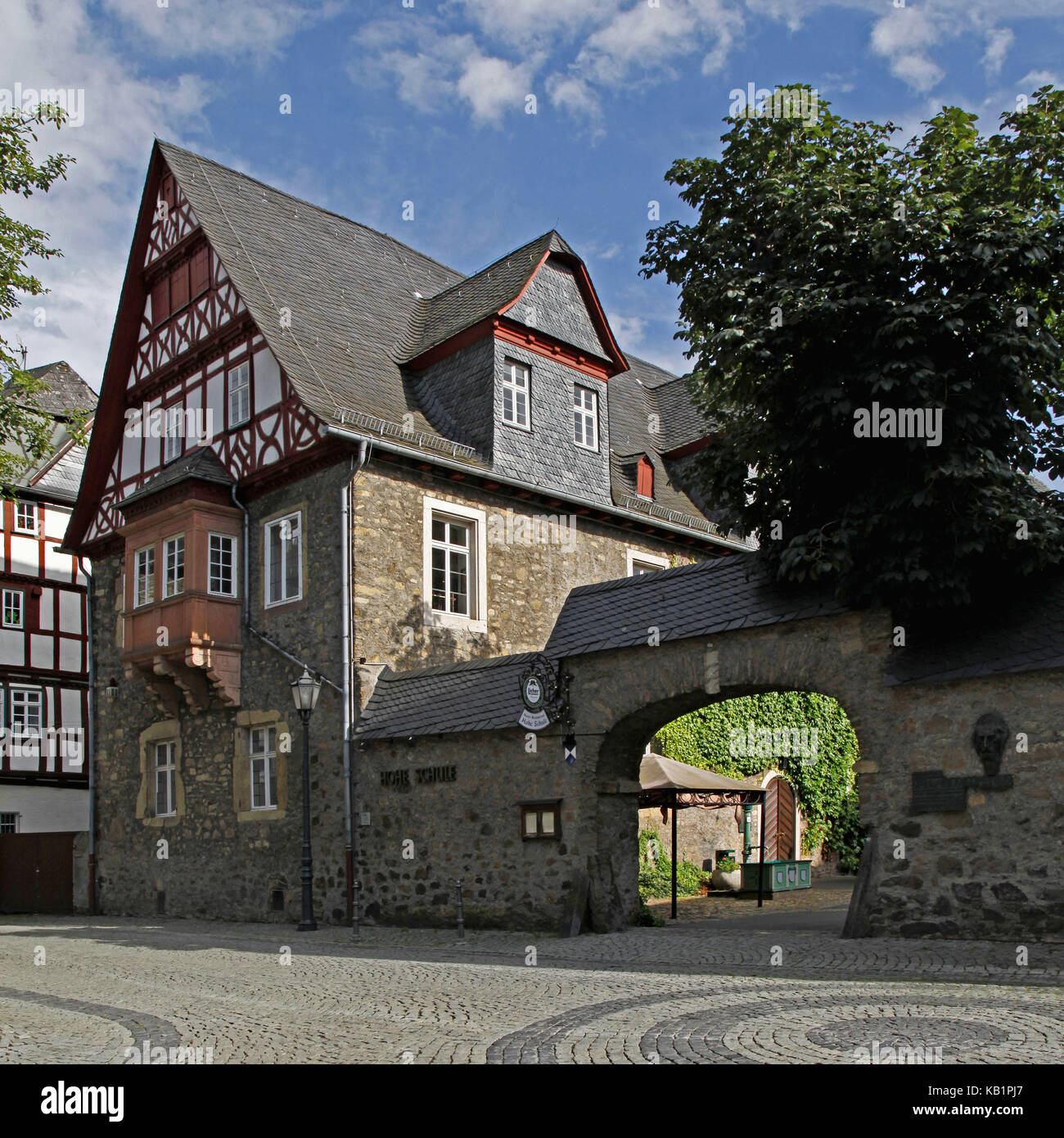 Germania, Hessia, Herborn, museo, ex scuola superiore, nel 1591-99 sulle fondamenta del municipio medievale istituito, Foto Stock