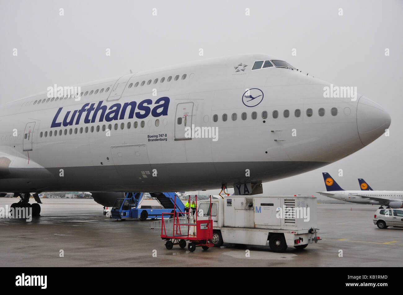 Aviazione civile, aria liner, pista, check-up, avviare i preparativi, Foto Stock