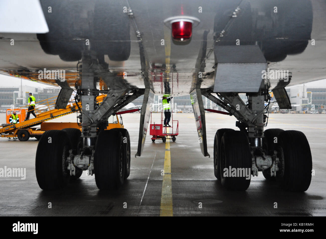 Aviazione civile, aria liner, pista, telaio, posizione di parcheggio, Foto Stock