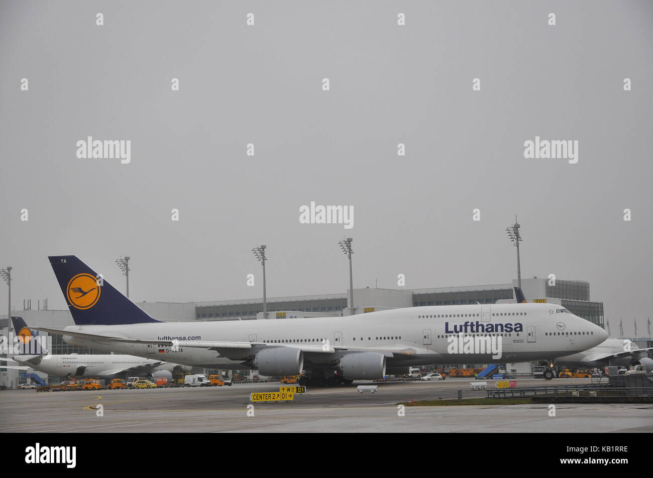 Aviazione civile, aria liner, pista di rotolamento, ferrovia, Foto Stock