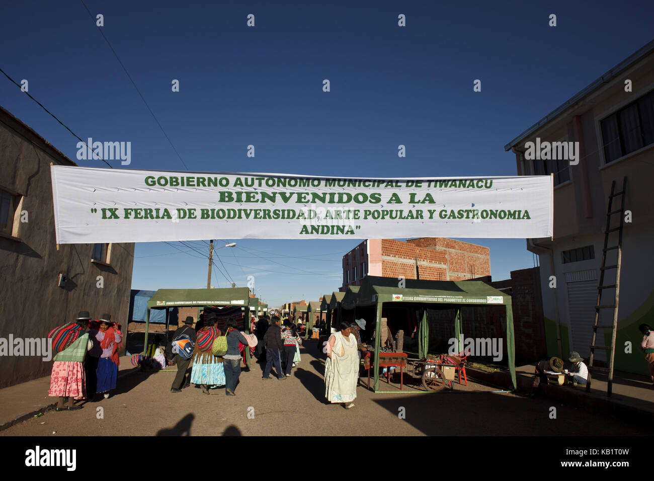 Bolivia, tiahuanaco, andines anno nuovo festival, pellegrino, Foto Stock