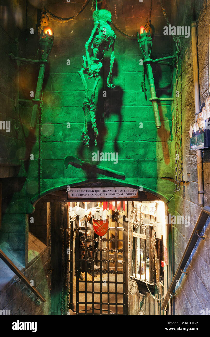 Inghilterra, Londra, Southwark, Clink Prison Museum, ingresso, Foto Stock