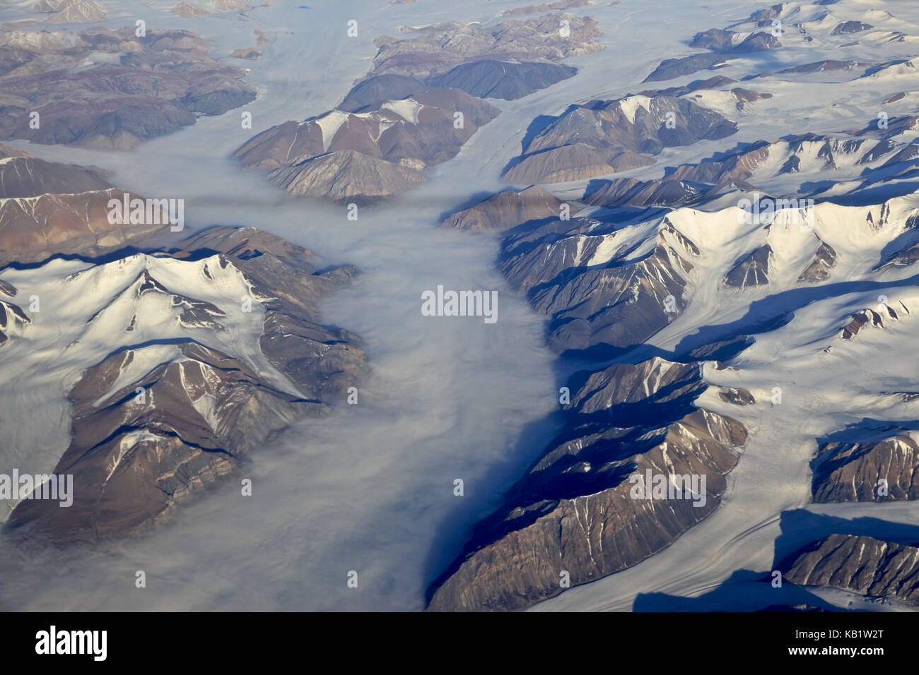 America del nord, Canada, nordkanada, Nunavut, ellesmere Islanda, ghiacciaio, il paesaggio di montagna, paesaggi di ghiaccio, Foto Stock