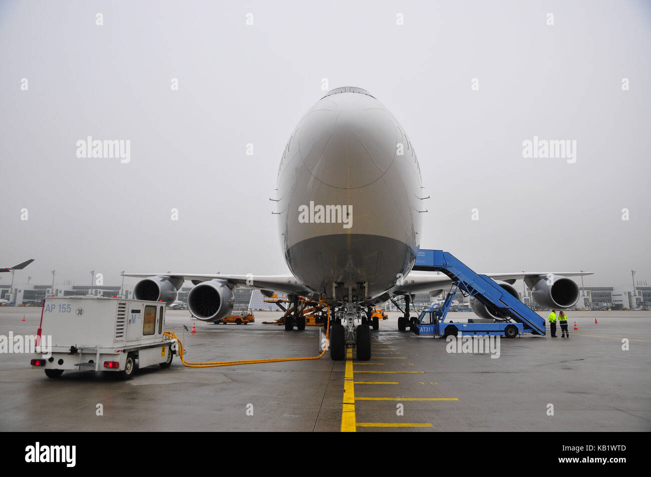 Aviazione civile, aria liner, pista, check-up, avviare i preparativi, Foto Stock