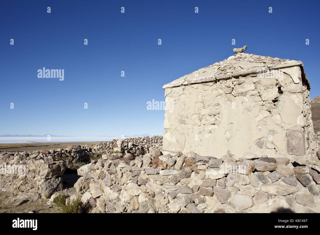 Bolivia, Salar de Uyuni, Tahua, chiesa, Foto Stock