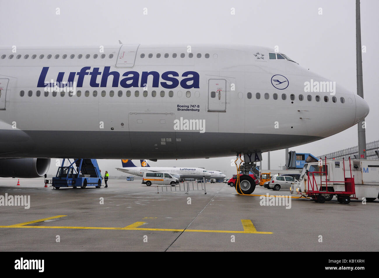 Aviazione civile, aria liner, pista, check-up, avviare i preparativi, Foto Stock